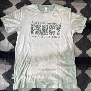 green and white Reba graphic tee